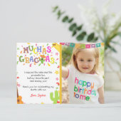 Fête mexicaine Carte de remerciements d'anniversai (Debout devant)