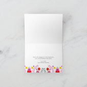 Fête mexicaine Carte de remerciements florale (Intérieur)