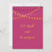 Fête mexicaine colorée Faire-part de mariage (Dos)