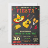 Fête mexicaine colorée Invitation de fête d'annive (Devant)