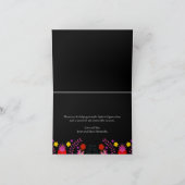 Fête mexicaine Floral Folal Carte de remerciements (Intérieur)