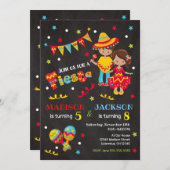 Fête mexicaine Invitation Anniversaire (Devant / Derrière)
