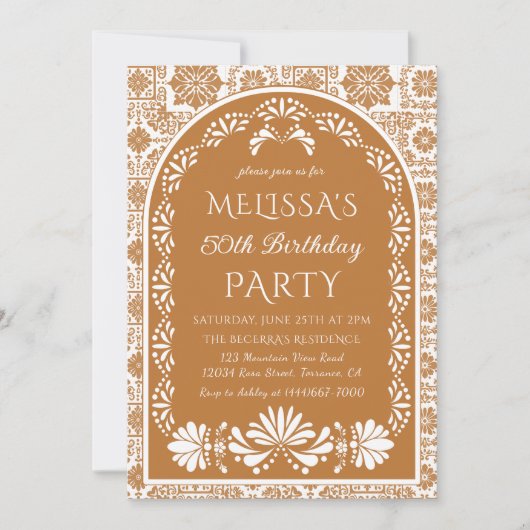 Fête mexicaine talavera Invitation (Devant)