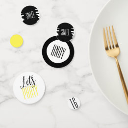 Fête moderne 16e anniversaire Décor Confetti