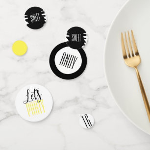 Fête moderne 16e anniversaire Décor Confetti