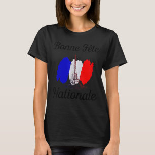 Fete Nationale Bastille Day Juli 14 Franse vlag Pa T-shirt