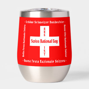 Fête nationale suisse en quatre langues Drapeau su