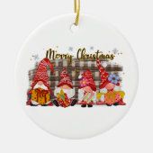 fête Noël Fêtes gnomes Céramique Ornement (Devant)