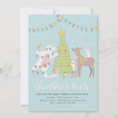 Fête Noël Invitation | Arbre de décoration (Devant)