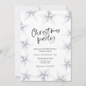 Fête Noël Invitation | étoiles d'argent (Devant)