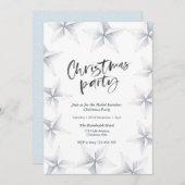 Fête Noël Invitation | étoiles d'argent (Devant / Derrière)