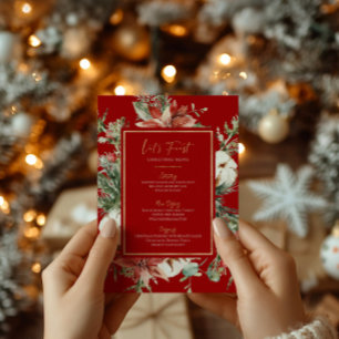 Fête Noël Menu Festive cadre de Noël