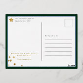 Fête Noël Ornament Foil Carte de poste de vacances (Verso)