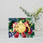 Fête Noël Ornament Foil Carte de poste de vacances (Debout devant)