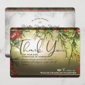 Fête Noël Sympathie Carte de remerciements (Devant / Derrière)