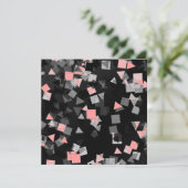 Fête ou fête Confetti Pink Invitations (Debout devant)