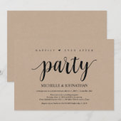 Fête pour toujours heureuse, invitation d'élopemen (Devant / Derrière)