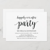 Fête pour toujours heureux, invitation d'élopement (Devant / Derrière)