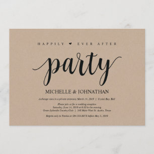 Fête pour toujours heureux, invitation d'élopement