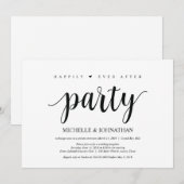 Fête pour toujours heureux, invitation d'élopement (Devant / Derrière)