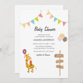 Fête Prénatale Invitation à une Fête de Bébé Anima (Devant / Derrière)