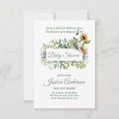 Fête Prénatale Invitations Flore et Faune de la Fo (Devant)