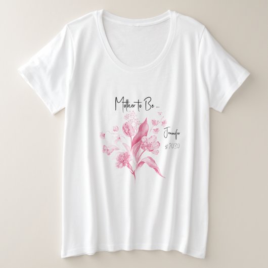 Fête Prénatale pour Bébé Fille Rose (Design devant)