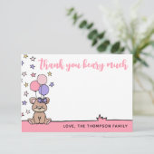 Fête Prénatale pour Bébé Fille Rose Merci Beacoup  (Debout devant)