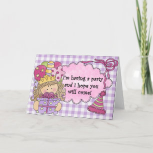 Fête Princesse Invitations d'anniversaire