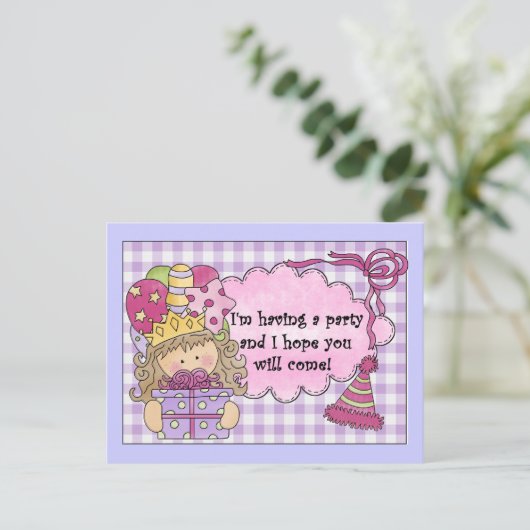 Fête Princesse Invitations d'anniversaire (Debout devant)