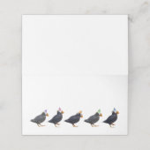 Fête Puffins Anniversaire Cartes (Extérieur déplié)