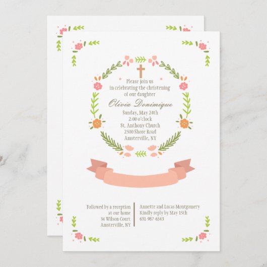 Fête pure Invitation religieuse (Devant / Derrière)