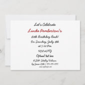 fête rétro des années 80 Invitation (Dos)