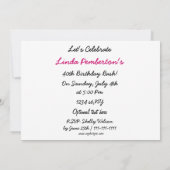 fête rétro des années 80 Invitation (Dos)