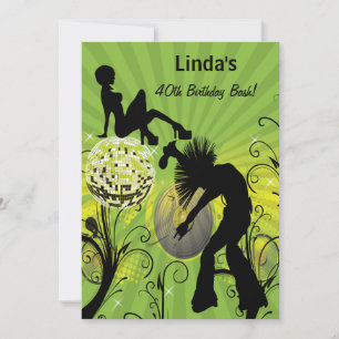 fête rétro des années 80 Invitation