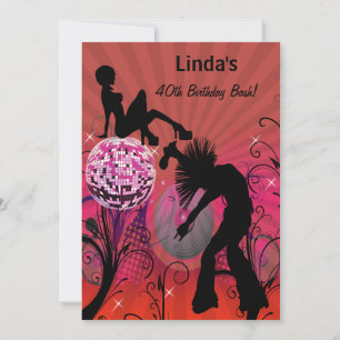 fête rétro des années 80 Invitation