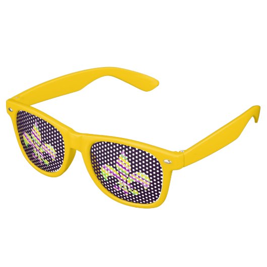 Fête Retro Mardi Gras Couleur Fleur De Lis Lunettes De Nouvea (Angulaire)