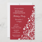 fête rouge Fêtes corporatives Invitations (Devant)