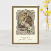 Fête Saint Antoine de Padoue Carte Enfant Jésus (Fleur jaune)