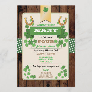Fête Saint-Patricks Anniversaire Invitation de fêt