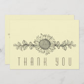 Fête simple du tournesol de la vie Merci (Devant / Derrière)