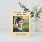 Fête | Simple Script Grad Party Invitation (Debout devant)