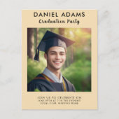 Fête | Simple Script Grad Party Invitation (Devant)