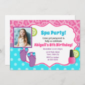 Fête Spa Anniversaire Invitation Pamper Party (Devant / Derrière)