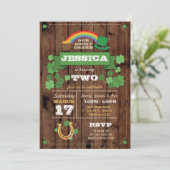 Fête St. Patricks Anniversaire Invitation de fête  (Debout devant)