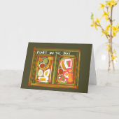 Fête sur la carte de voeux du jour (Fleur jaune)