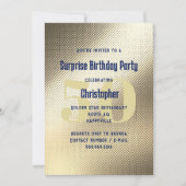 Fête Texture Métal Invitation Pour Hommes (Devant)