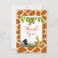 Fête Thème Animaux de la Jungle Safari Merci