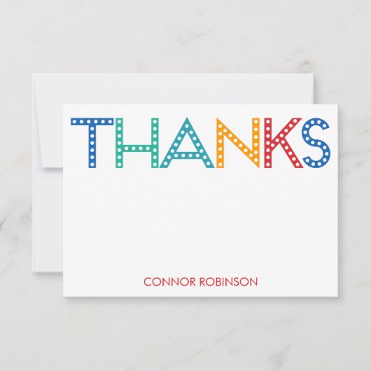 Fête Time Merci Cartes - Bleu (Devant)