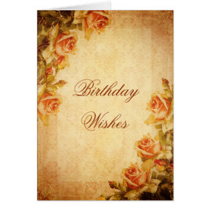 Fête Vintage Damask Shabby Chic Roses Péches Anniv